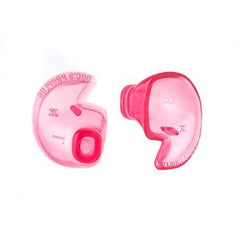 Doc's Proplugs empaque frontal rosa, sellado cómodo y protección impermeable