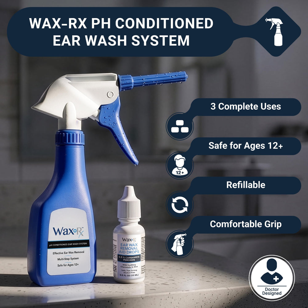 Doctor Easy detalle del gatillo de la botella Wax-Rx que facilita control y aplicación precisa