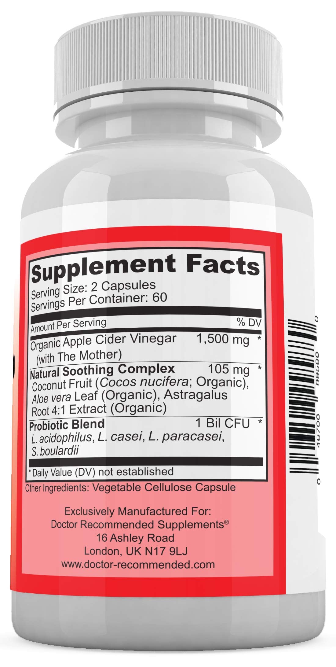 DOCTOR RECOMMENDED SUPPLEMENTS cápsula abierta detalle del polvo orgánico y confianza en calidad