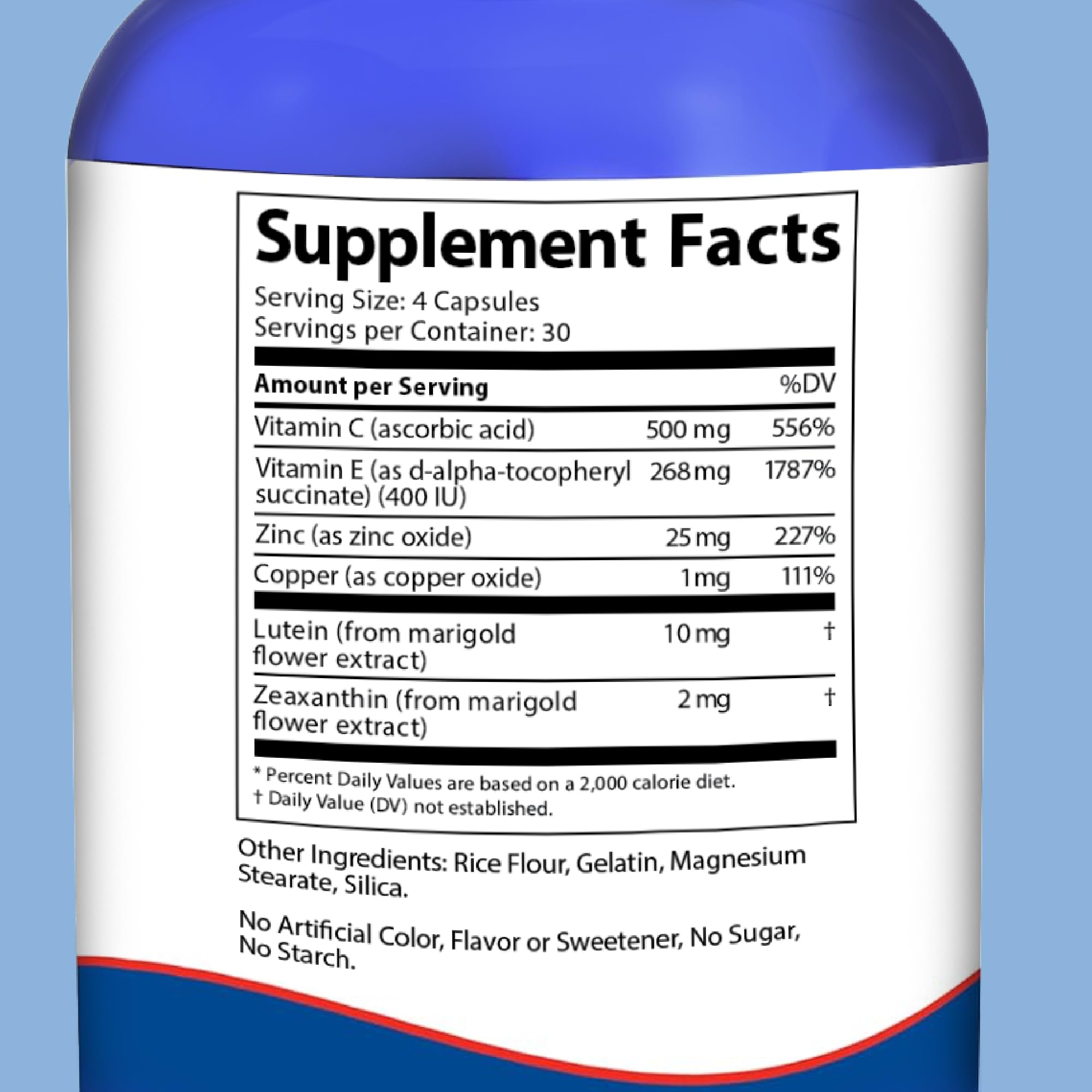 Doctor's Advantage etiqueta y tabla nutricional para verificar ingredientes clave