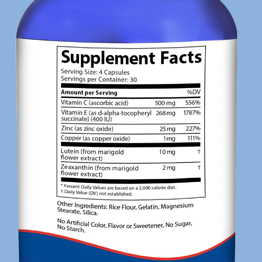Doctor's Advantage etiqueta y tabla nutricional para verificar ingredientes clave