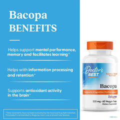Doctor's BEST polvo de Bacopa en detalle, pureza y textura uniforme