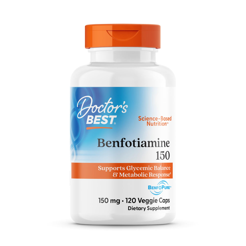 Doctor's Best frente del envase mostrando 120 cápsulas veganas y beneficios