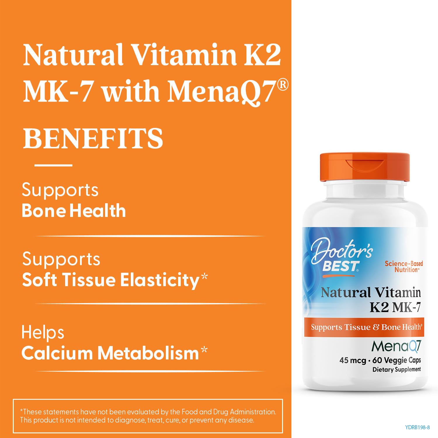 Doctor's BEST cápsula vegetal detalle de textura que indica formulación vegana y fácil ingestión