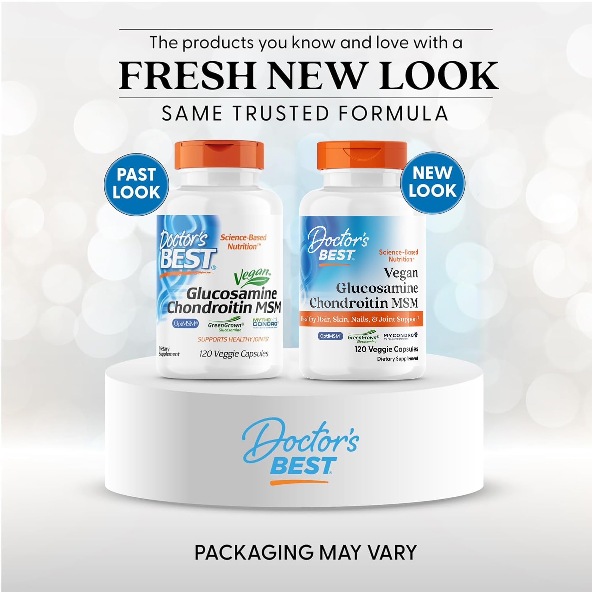 Doctor's BEST cápsulas vegetales detalle, fácil ingestión y libre de ingredientes animales