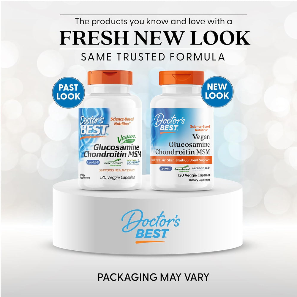 Doctor's BEST cápsulas vegetales detalle, fácil ingestión y libre de ingredientes animales