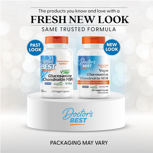 Doctor's BEST cápsulas vegetales detalle, fácil ingestión y libre de ingredientes animales