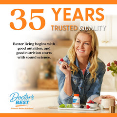 Doctor's BEST junto a alimentos energéticos, ilustra apoyo a la producción de energía