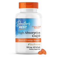 Doctor's BEST botella frontal mostrando 60 softgels y beneficios clave