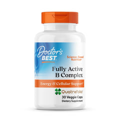 Doctor's BEST envase frontal del complejo B mostrando diseño y claridad del producto