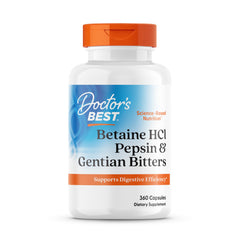 Doctor's BEST frasco frontal mostrando etiqueta y beneficios digestivos