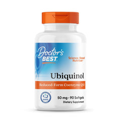 Doctor's BEST frasco de ubiquinol 50 mg mostrando presentación y cantidad