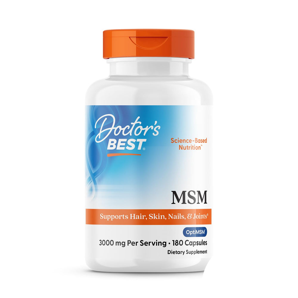 Doctor's BEST envase frontal mostrando 180 cápsulas y beneficios