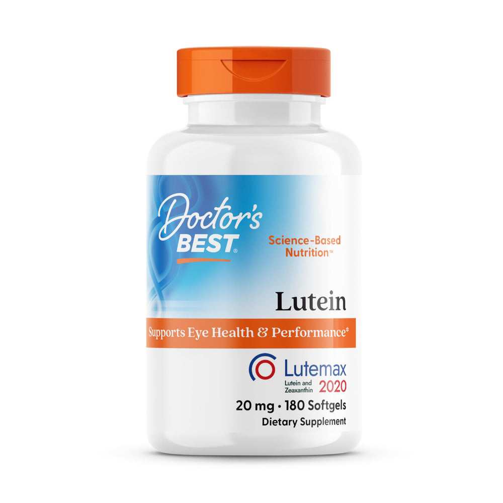 Doctor's BEST frasco frontal con softgels mostrando la etiqueta y beneficios