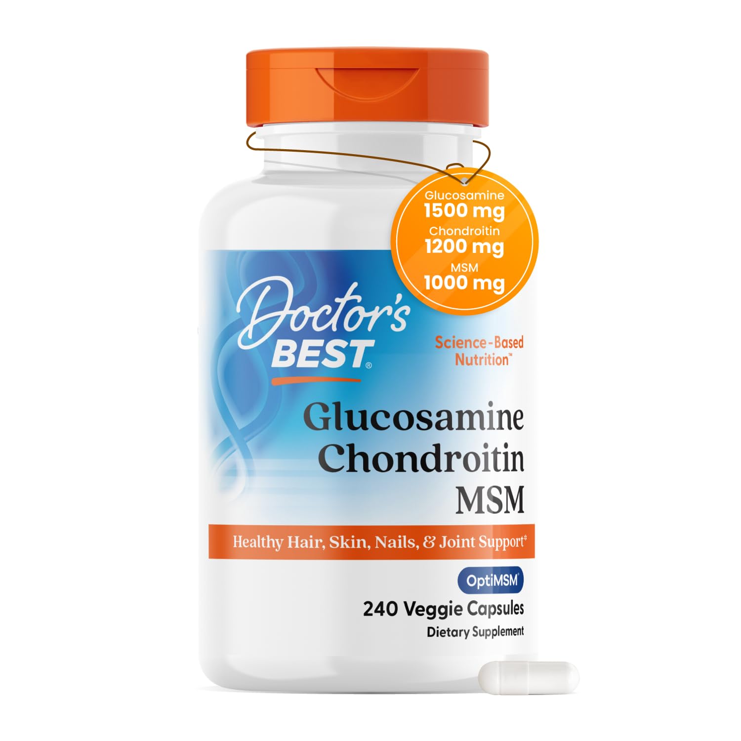 Doctor's BEST frente del producto mostrando envase y cantidad, ideal para abastecimiento prolongado