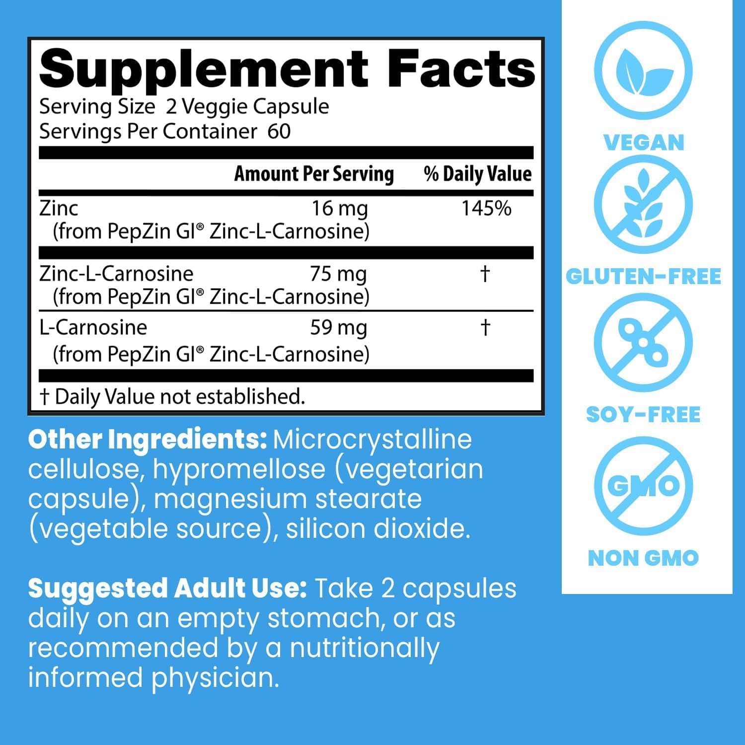 Doctor's BEST botella PepZin GI junto a regla para escala, cantidad 120 cápsulas
