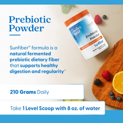 Doctor's BEST polvo Sunfiber primer plano de textura fina y soluble