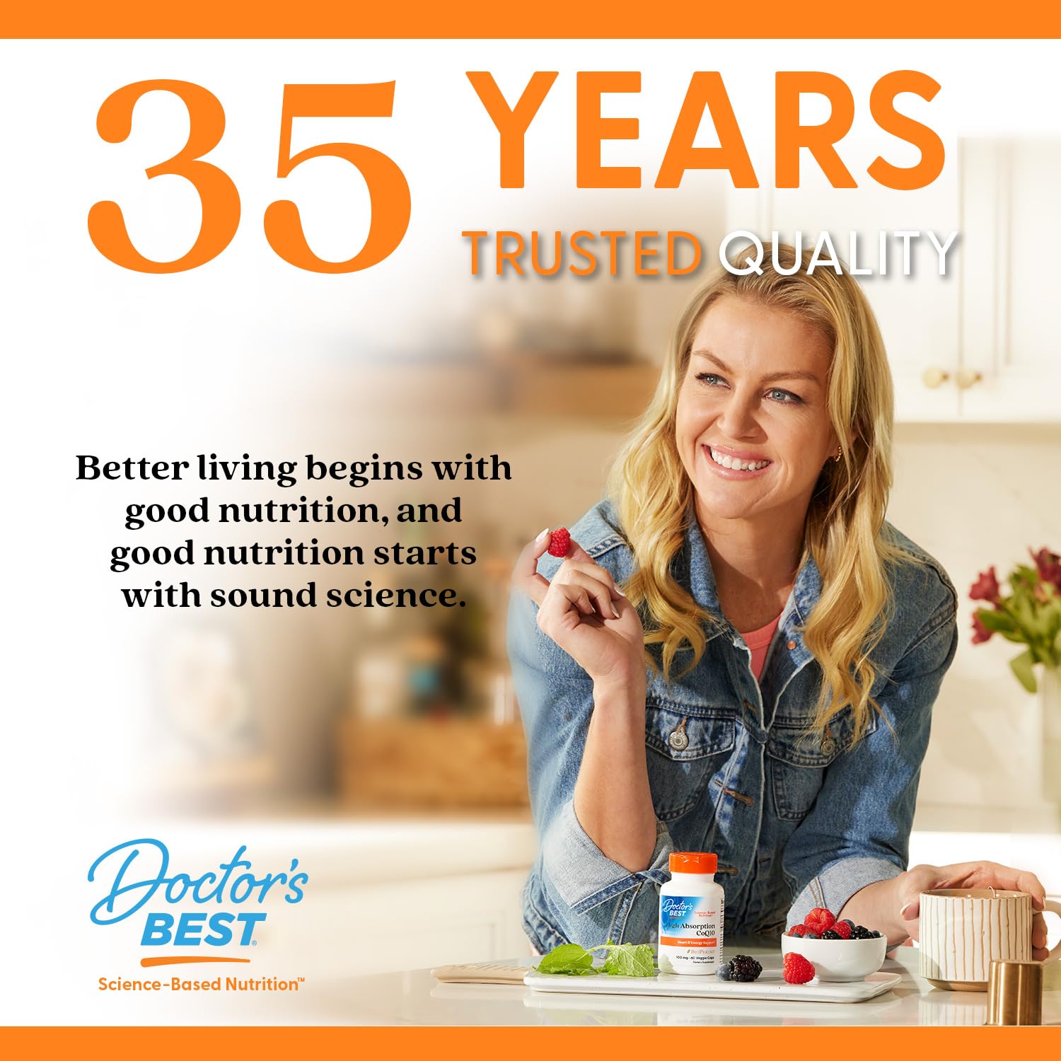 Doctor's BEST producto sobre mesa en ambiente de bienestar
