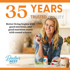 Doctor's BEST softgels sobre mesa de cocina en ambiente saludable y cotidiano
