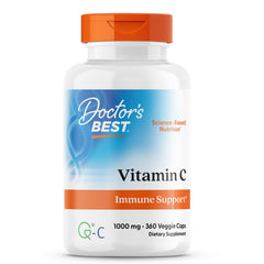 Doctor's Best frasco delantero mostrando 360 cápsulas y etiqueta clara