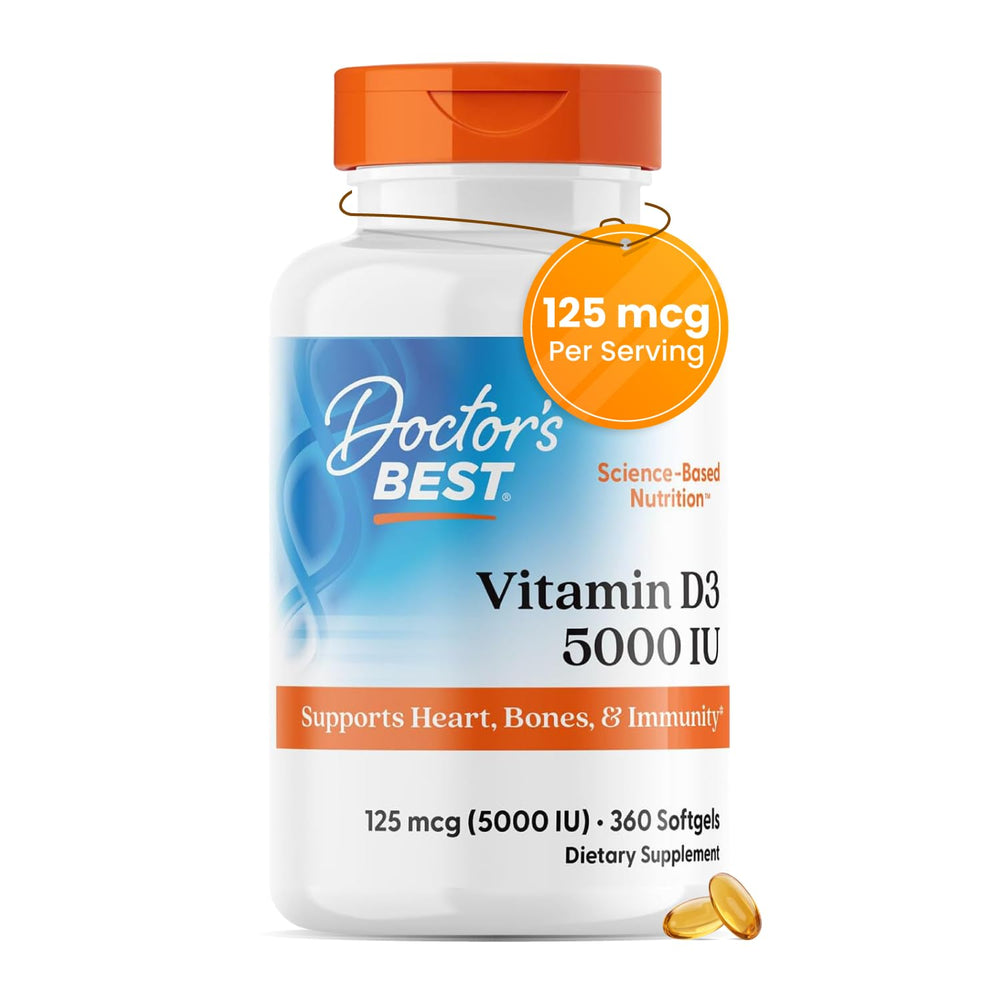 Doctor's BEST envase frontal mostrando 360 cápsulas y ventaja de suministro prolongado