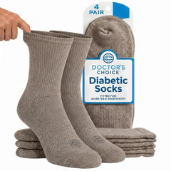 Doctor's Choice calcetines pack frente muestra cuatro pares y ajuste cómodo