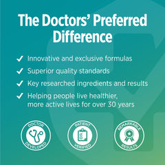 DOCTORS' PREFERRED comparación de tamaño con monedas para referencia de escala