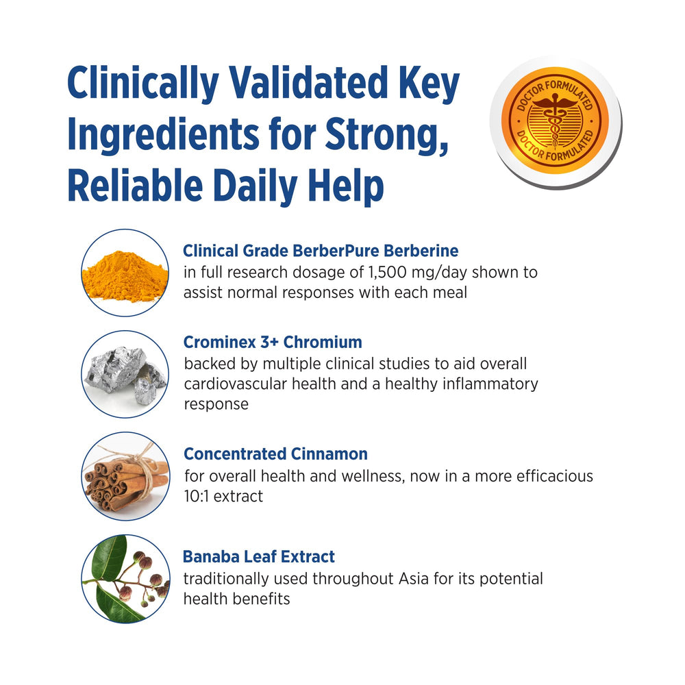 DOCTORS' PREFERRED ingredientes activos etiquetados con enfoque en berberina