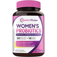 Doctor's Recipes frontal del envase mostrando beneficio para mujeres