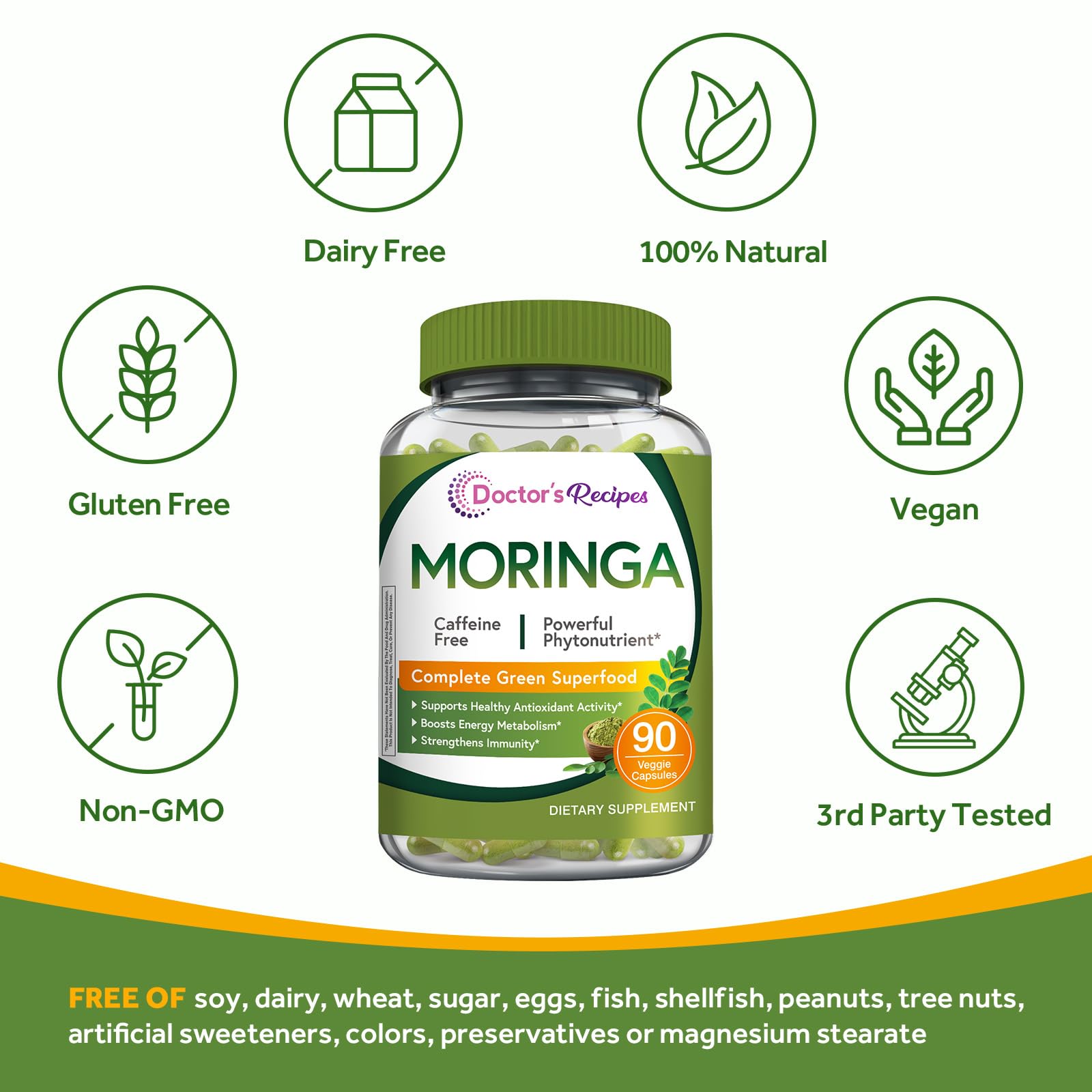 Doctor's Recipes etiqueta nutricional clara que favorece transparencia