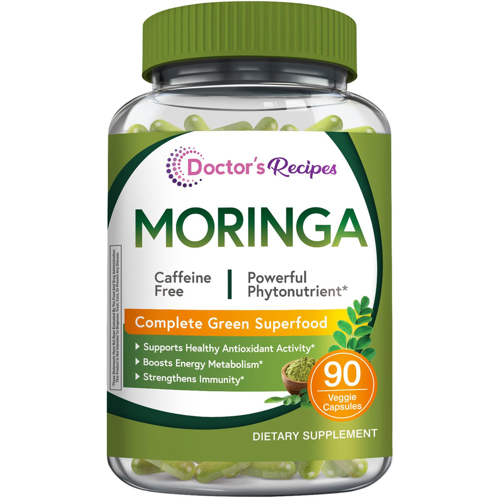 Doctor's Recipes envase frontal mostrando cápsulas veganas y beneficios