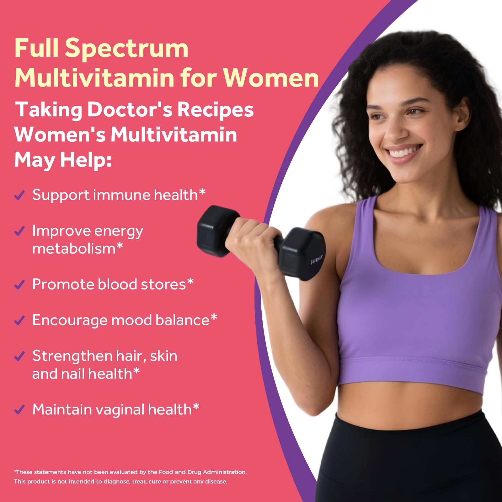 Doctor's Recipes tabletas en mano indicando tamaño y conveniencia