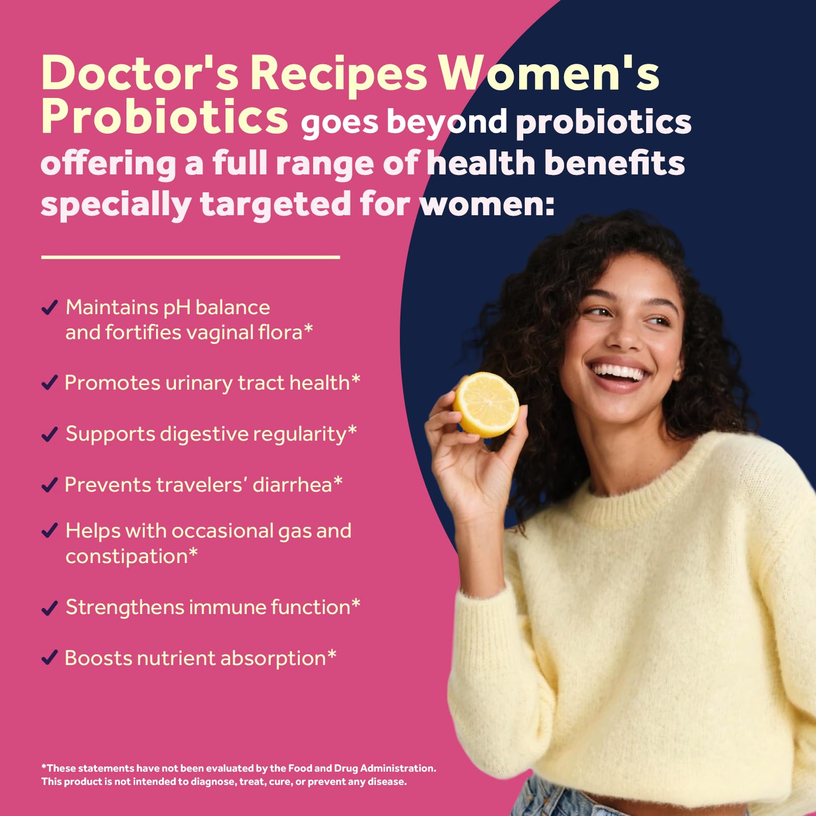 Doctor's Recipes polvo interior o textura de fórmula con prebióticos y enzimas, pureza