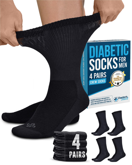 Doctor's Select vista frontal del paquete mostrando cuatro pares, comodidad diaria