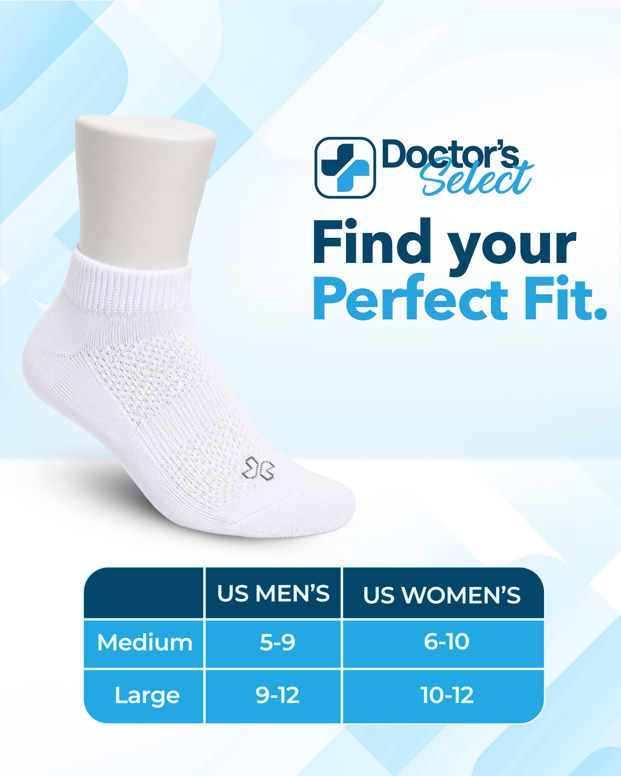 Doctor's Select comparación de talla con mano para orientar elección