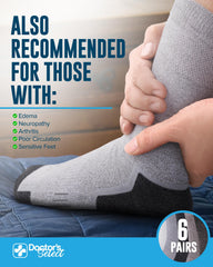 Doctor's Select hombre caminando con calcetines, uso diario cómodo y soporte estable
