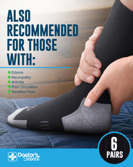 Doctor's Select calcetín puesto dentro de zapato casual para uso diario cómodo