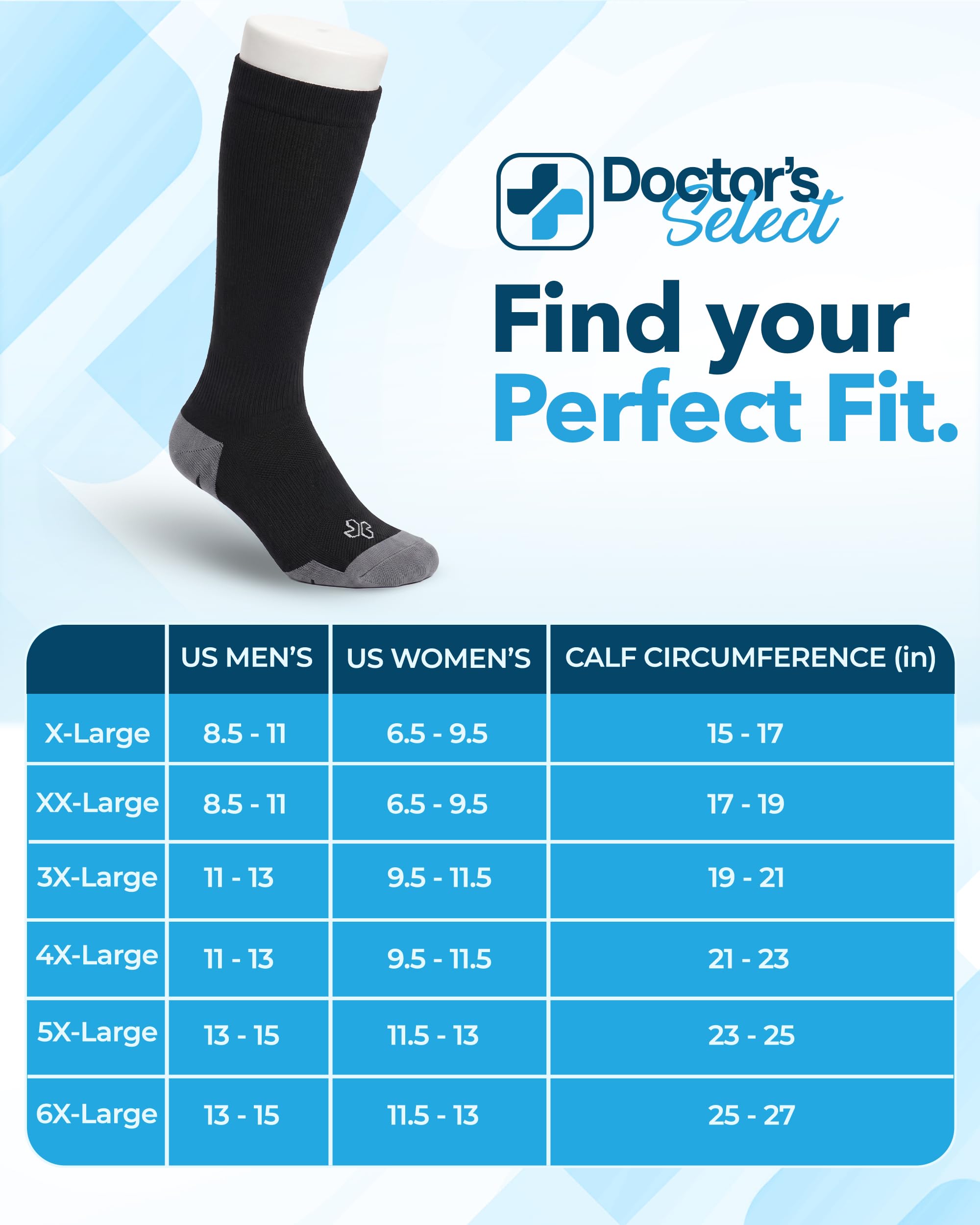 Doctor's Select estilo oficina con calcetines negros para uso versátil