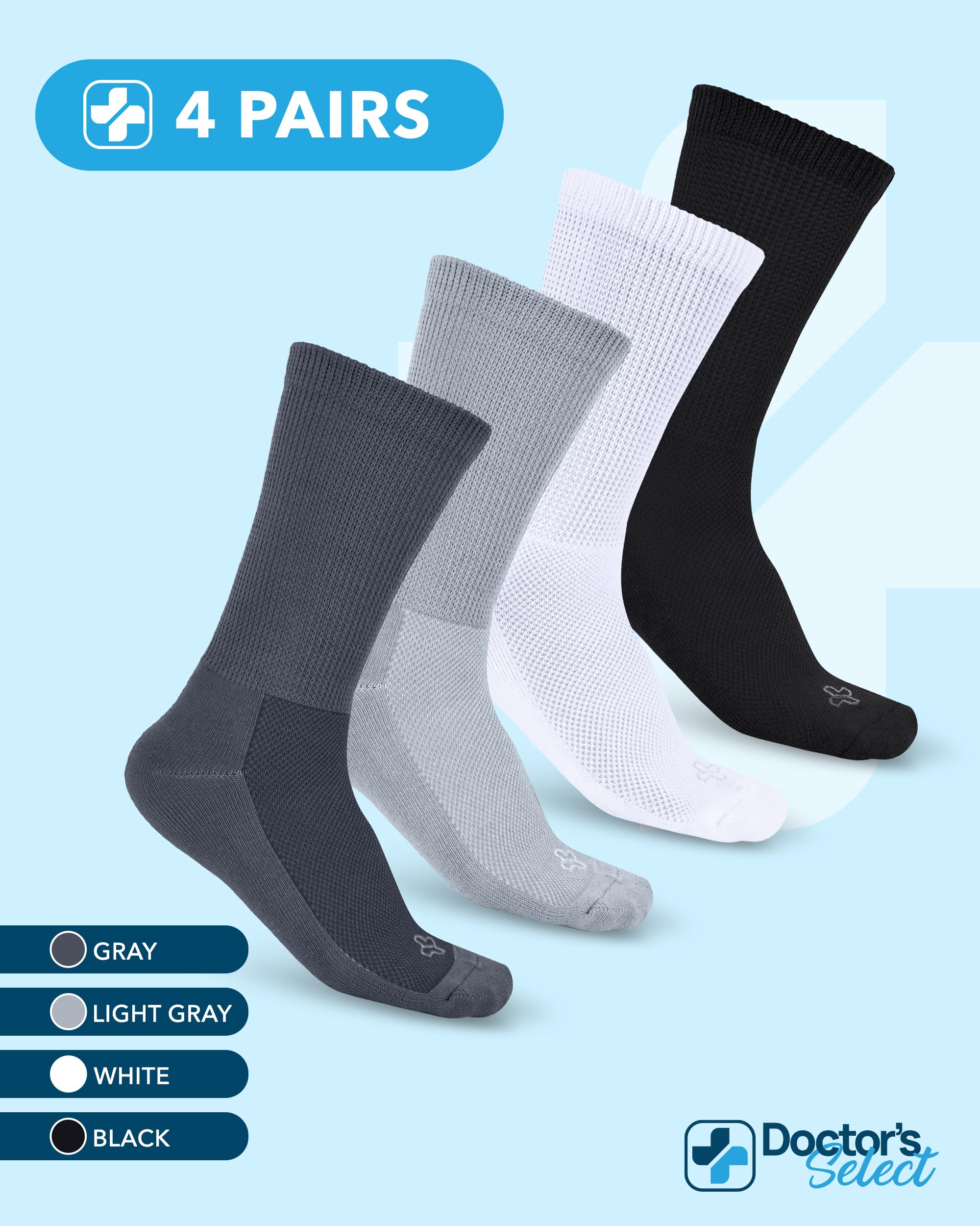 Doctor's Select etiqueta con información de talla y recomendaciones para escoger beneficio adecuado