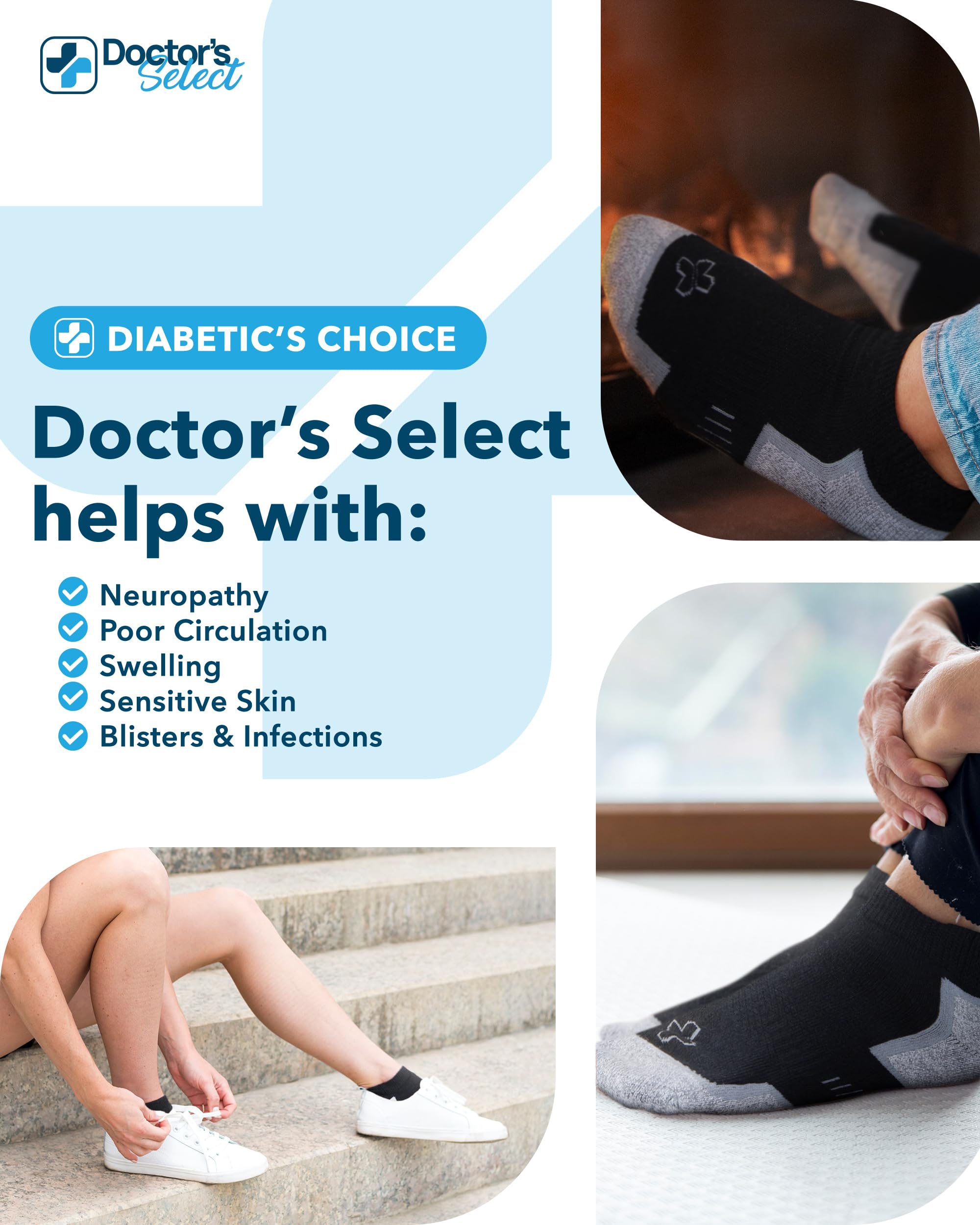 Doctor's Select puño ancho sin compresión que proporciona ajuste cómodo y no marca