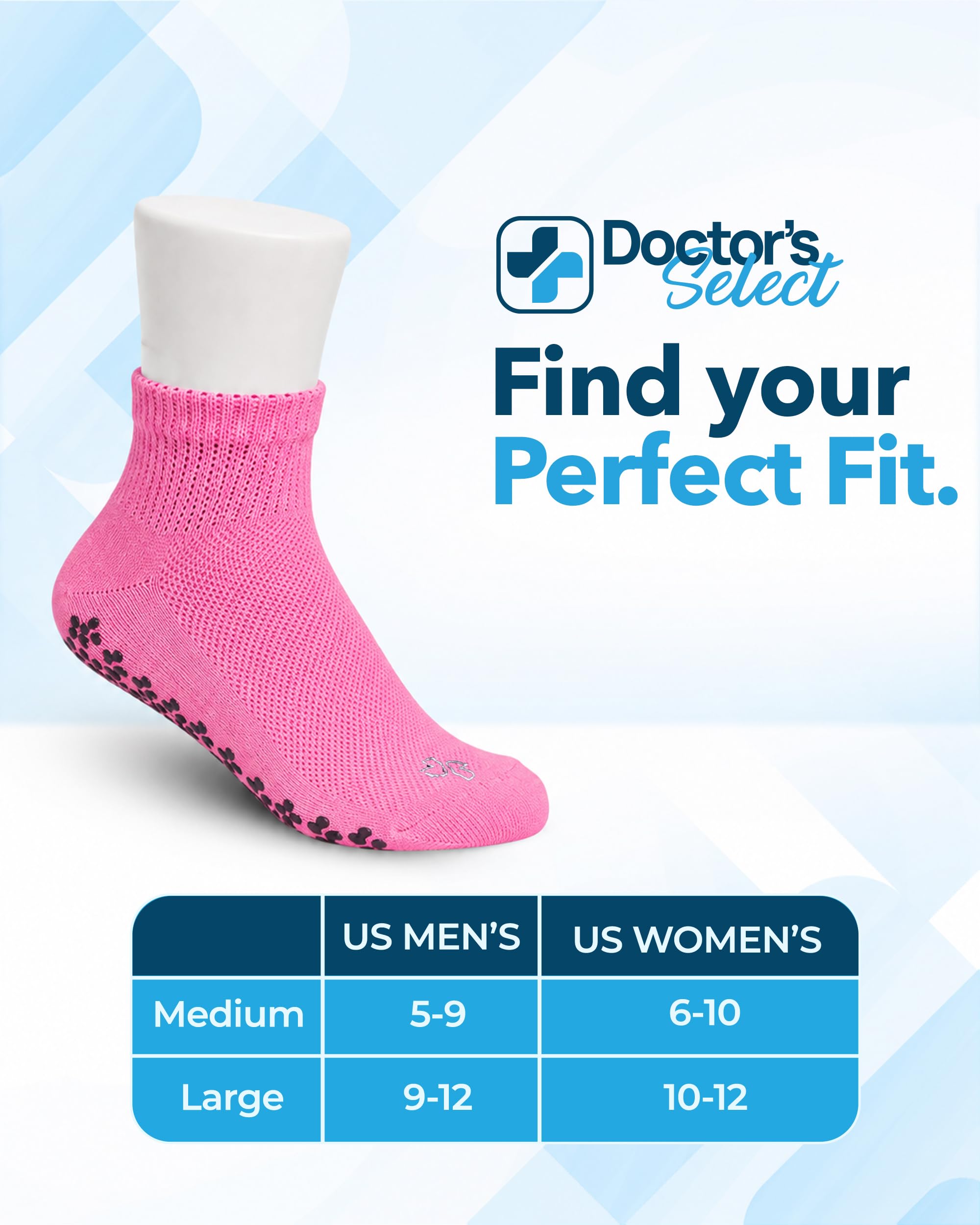 Doctor's Select persona caminando en interiores con agarre extra y seguridad