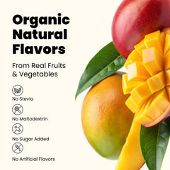 doingwell primer plano del polvo mango evidenciando textura y pureza