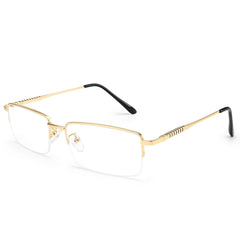 Gafas Dollger frontal con montura metálica dorada, aspecto profesional y protección