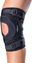 DonJoy Tru-Pull Lite vista frontal y packaging, soporte visible