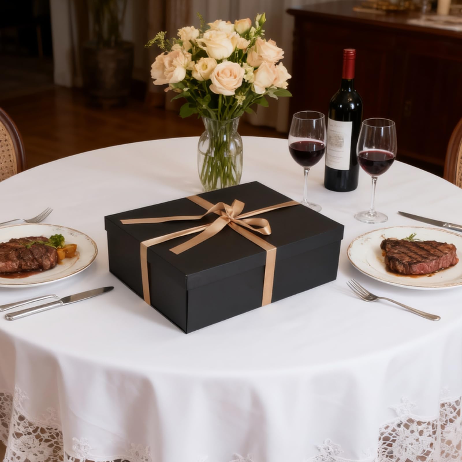 Donyang caja en uso al entregar regalo, ideal para celebraciones y eventos