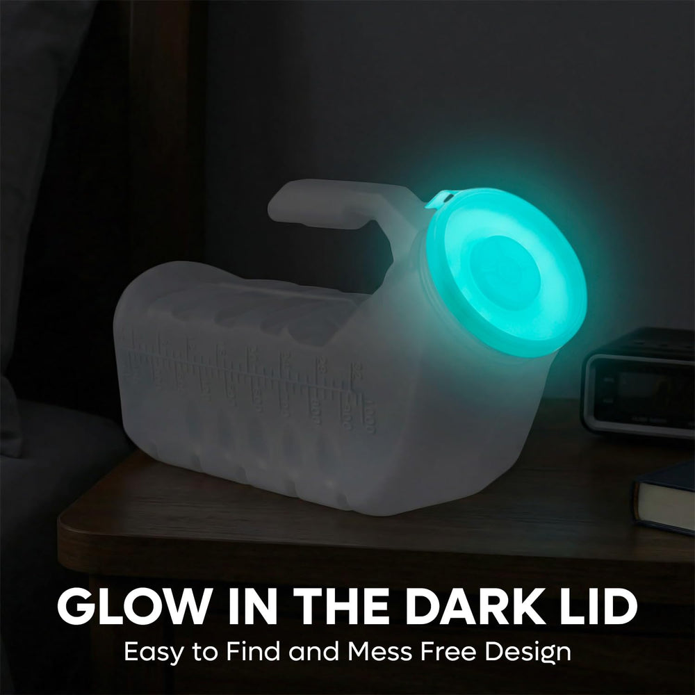 Doomi tapa fosforescente en detalle para encontrar el orinal sin luces