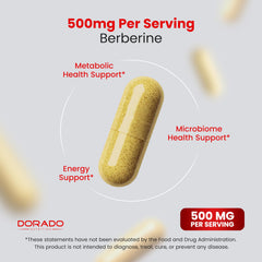 DORADO NUTRITION etiqueta con información y beneficio de pruebas independientes