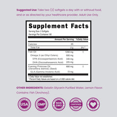 DORADO NUTRITION botella abierta con softgels para visualizar cantidad real