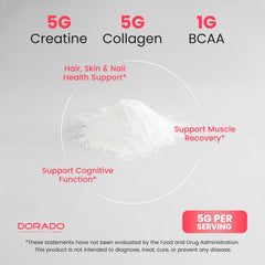 DORADO NUTRITION detalle de la etiqueta con composición por porción clara