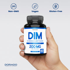 DORADO NUTRITION botella en contexto de rutina saludable junto a alimentos